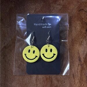 Yellow Smiley Face Earrings